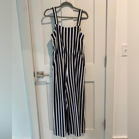 J.Crew 100% cotton striped jumpsuit size 4 - Picture 3 of 9
